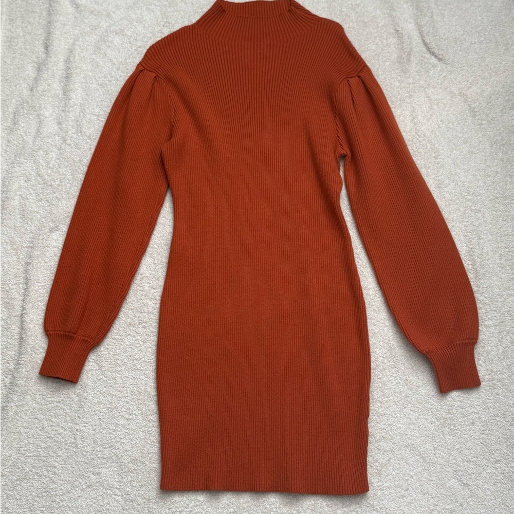 Orange Knit/Sweater Dress
